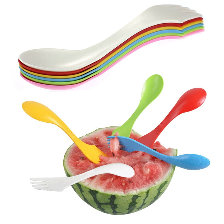 6 in 1 Set Colorful ABS Knife / Fork / Spoon Set