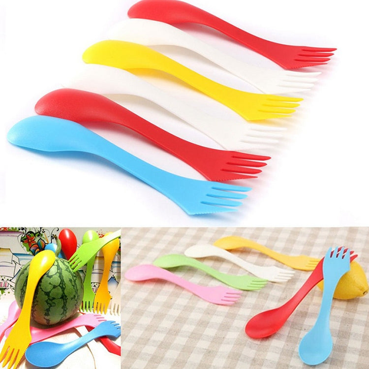 6 in 1 Set Colorful ABS Knife / Fork / Spoon Set