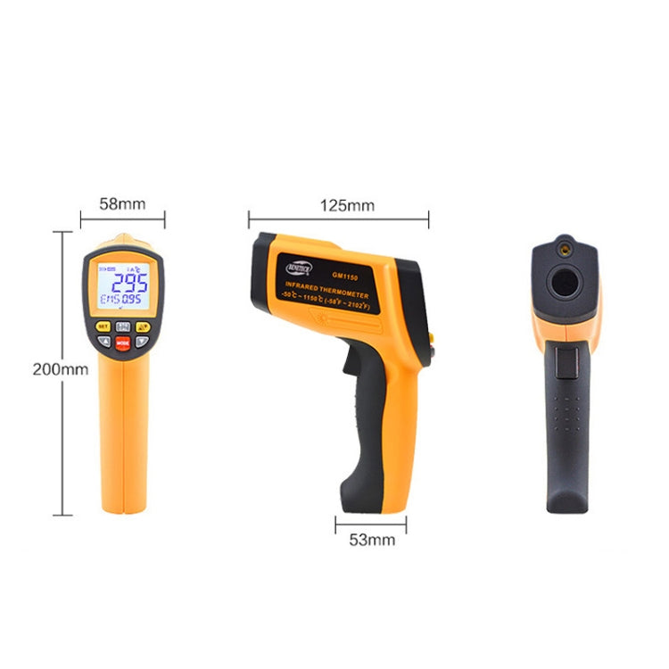 Infrared Thermometer, Temperature Range: -50 - 380 Degrees Celsius