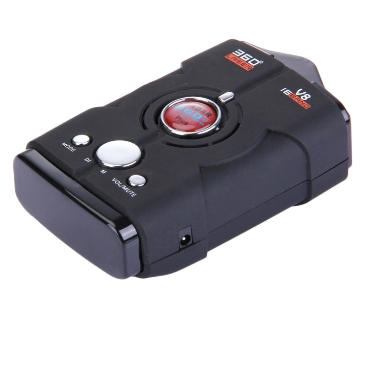 V8 Black 180 Degrees Full-Band Scanning Advanced Radar Detectors and Laser Defense Systems, Built-in Loud Speaker (English Only), Detectable Distance: 200-400m