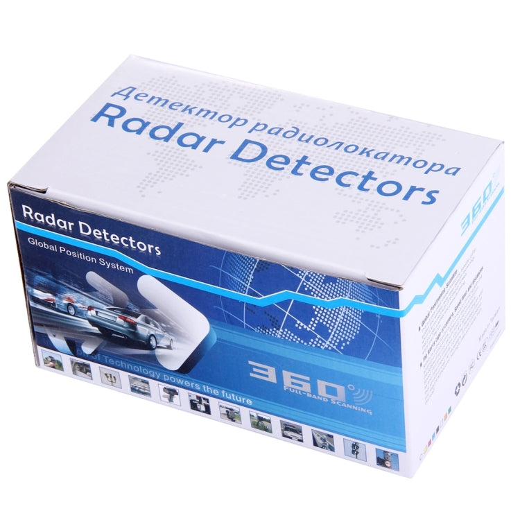 V8 Black 180 Degrees Full-Band Scanning Advanced Radar Detectors and Laser Defense Systems, Built-in Loud Speaker (English Only), Detectable Distance: 200-400m