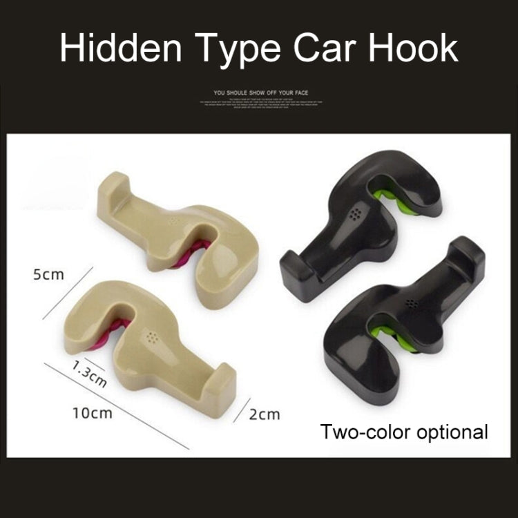1 Pair Hidden Type Car Hook, Hidden Type Car Hook(Black), Hidden Type Car Hook(Green), Hidden Type Car Hook(Khaki), Hidden Type Car Hook(Blue)