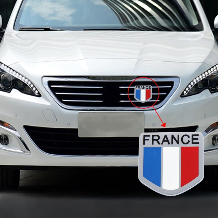 MZ Universal Aluminum Alloy Car Front Grille, Germany National Flag, French National Flag, England National Flag, China National Flag
