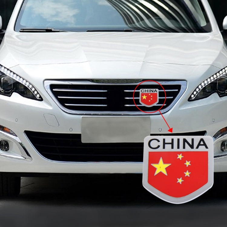 MZ Universal Aluminum Alloy Car Front Grille, Germany National Flag, French National Flag, England National Flag, China National Flag