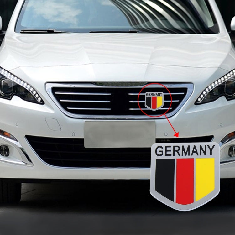 MZ Universal Aluminum Alloy Car Front Grille, Germany National Flag, French National Flag, England National Flag, China National Flag