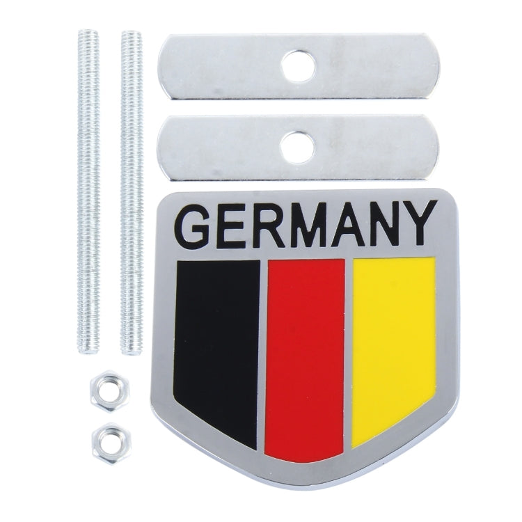 MZ Universal Aluminum Alloy Car Front Grille, Germany National Flag, French National Flag, England National Flag, China National Flag