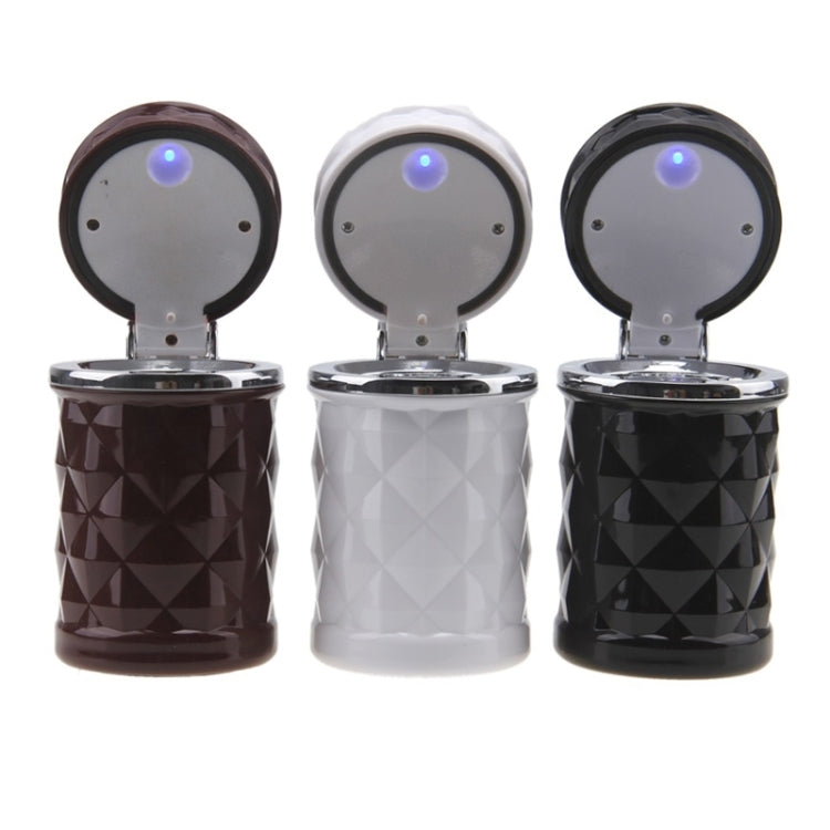 Luminescent Diamond-Cut Car Ashtray with Illuminating LED Light