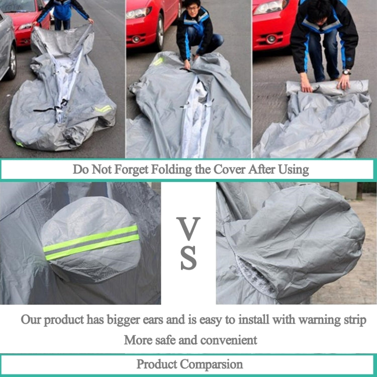 PEVA Anti-Dust Waterproof Sunproof Hatchback Car Cover with Warning Strips