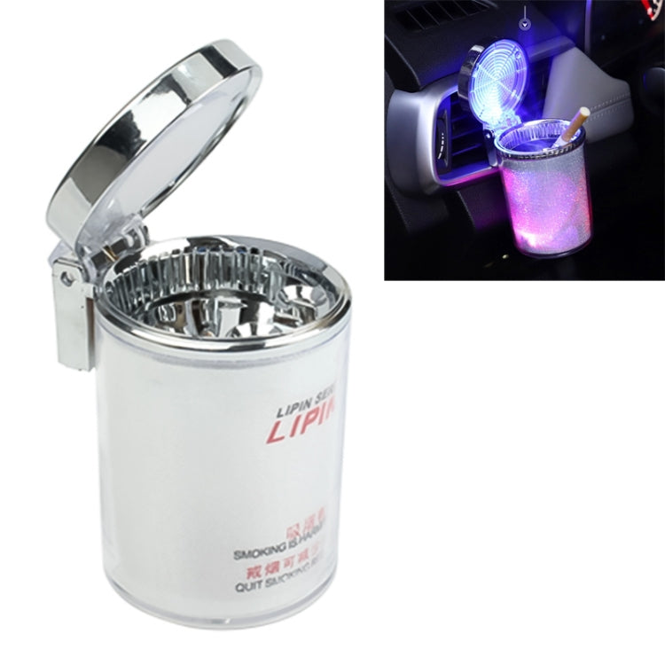 Illuminated 7-Colour LED Car Ashtray - Stylish Cigarette Holder for Your Vehicle