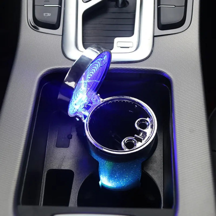 Illuminated 7-Colour LED Car Ashtray - Stylish Cigarette Holder for Your Vehicle