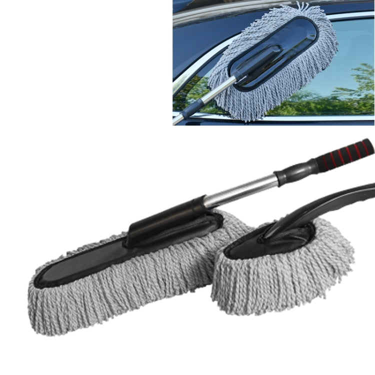 Car Cleaning Tools Car Washing Dewaxing Shan Cotton Brush Mop with Retractable Stainless Steel Tube, Cotton Brush Mop(Grey), Cotton Brush Mop(Blue)