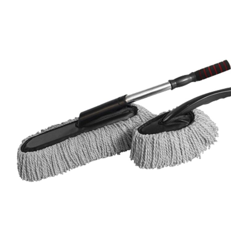 Car Cleaning Tools Car Washing Dewaxing Shan Cotton Brush Mop with Retractable Stainless Steel Tube, Cotton Brush Mop(Grey), Cotton Brush Mop(Blue)
