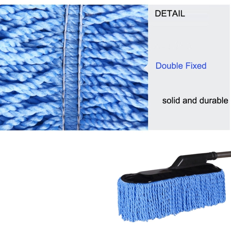 Car Cleaning Tools Car Washing Dewaxing Shan Cotton Brush Mop with Retractable Stainless Steel Tube, Cotton Brush Mop(Grey), Cotton Brush Mop(Blue)