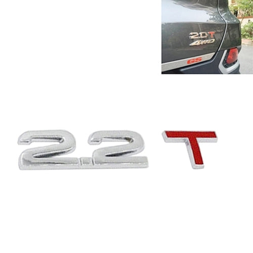 3D Universal Decal Chromed Metal Car Emblem Badge Sticker Car Trailer Gas Displacement Identification, Size: 8.5x2.5 cm, 1.6T, 1.8T, 2.0T, 2.2T, 2.4T, 2.5T, 2.8T, 3.0T
