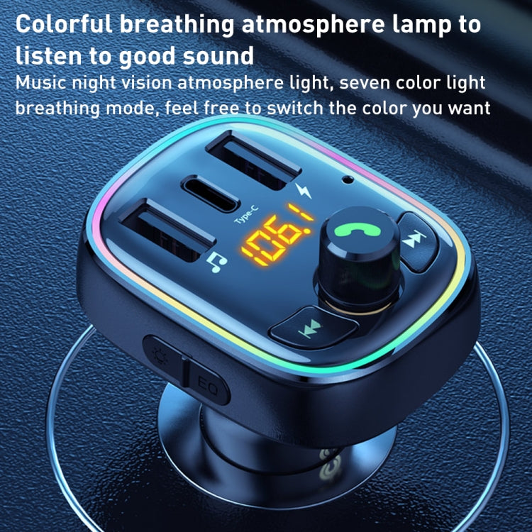 WK WP-C39 USB+USB-C/Type-C MP3 Bluetooth Car Fast Charger, WP-C39
