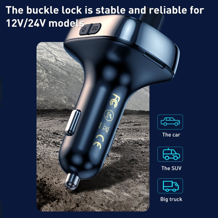 WK WP-C39 USB+USB-C/Type-C MP3 Bluetooth Car Fast Charger, WP-C39
