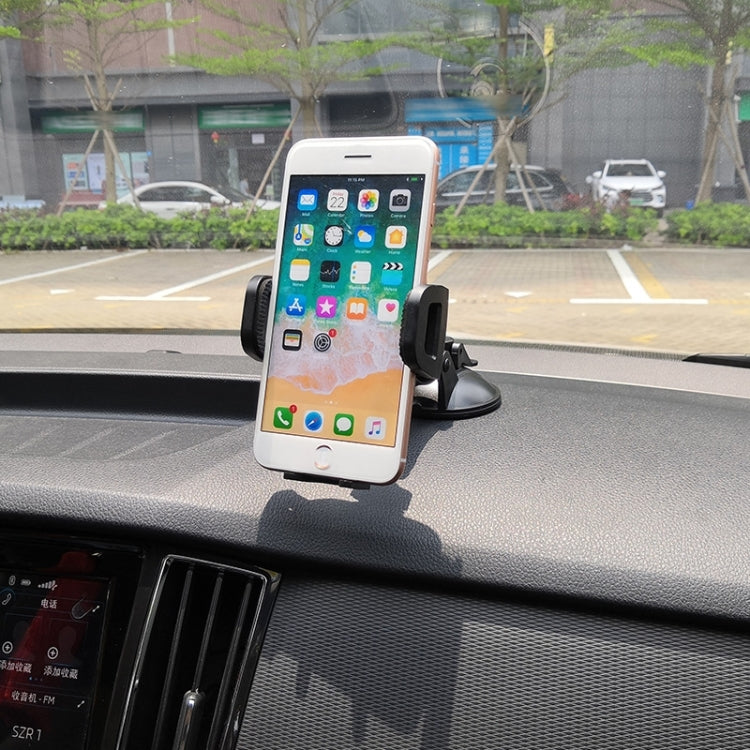 360-Degree Swivelling Car Phone Holder for 4-6.3 Inch Devices - Suction Style Windscreen/Dashboard Bracket
