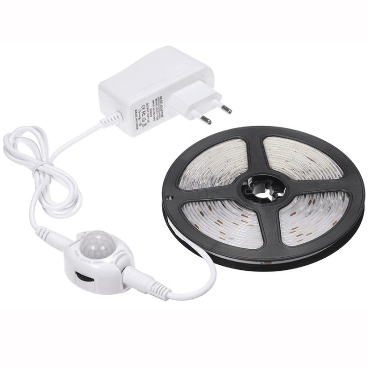 Wireless PIR Motion Sensor LED Strip Light 12V Smart Stair Cabinet Wall Lamp, EU plug
