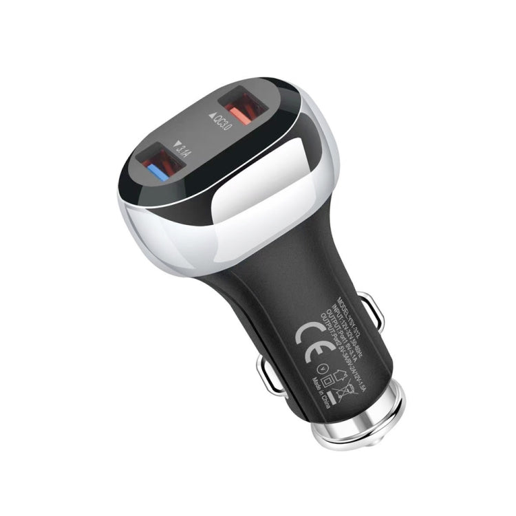 YSY-312 18W Portable QC3.0 Dual USB Mobile Phones and Tablet PCs Universal Car Charger, Car Charger