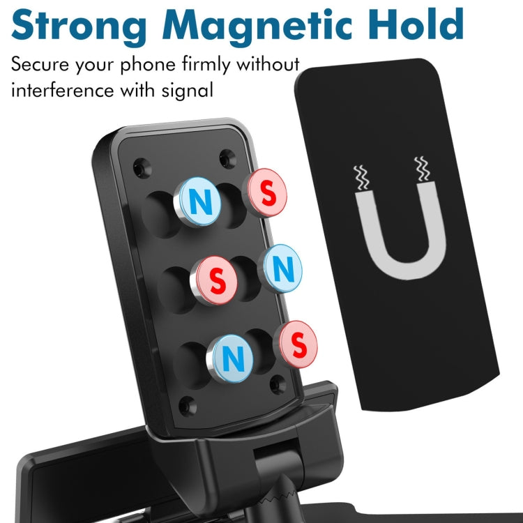 Magnetic Car Phone Mount with Adjustable Viewing Angles - Universal Stop Sign Design