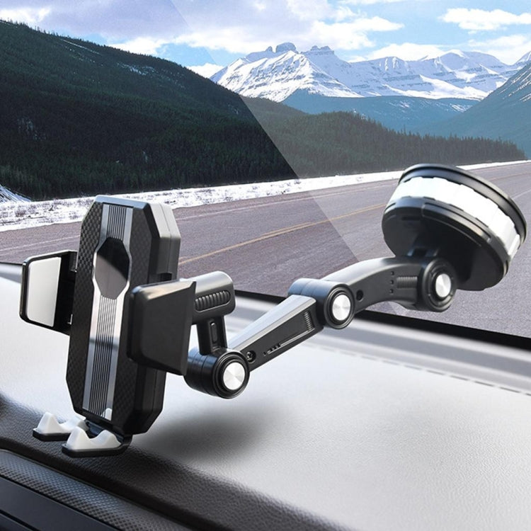 Versatile 360° Car Phone Holder with Suction Cup for Dashboards and Windscreens