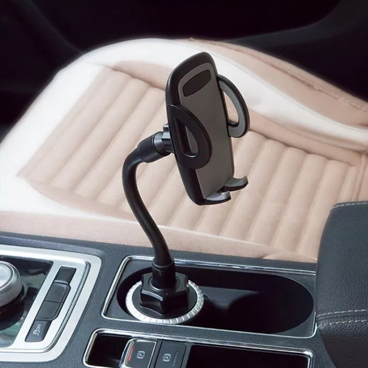 Versatile 360-Degree Mobile Phone Cup Holder Mount with Adjustable Gooseneck for Cars and SUVs