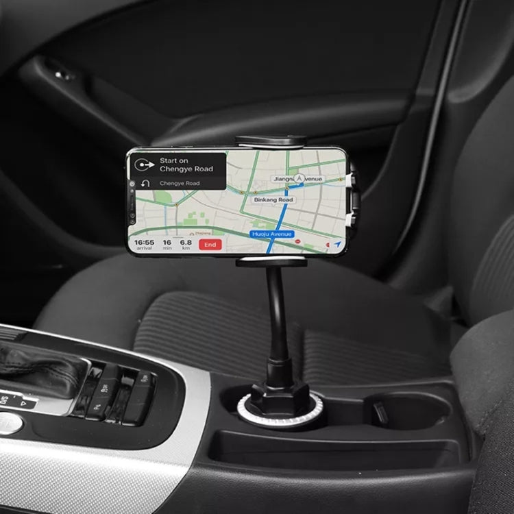 Versatile 360-Degree Mobile Phone Cup Holder Mount with Adjustable Gooseneck for Cars and SUVs