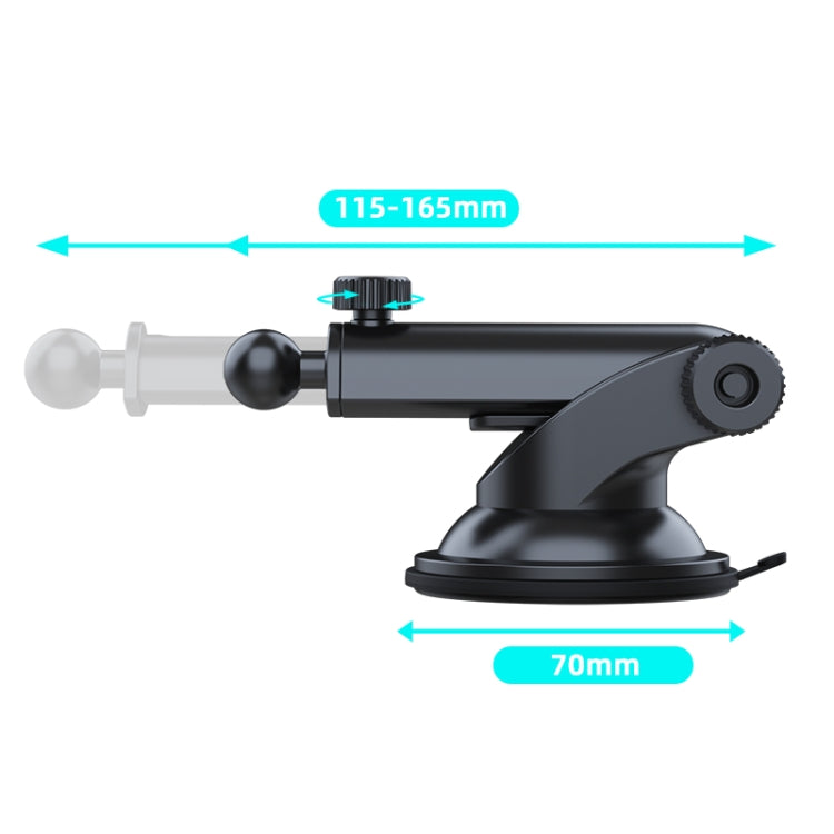 Telescopic Long Arm Car Phone Holder with 360-Degree Rotation and Non-Slip Grip