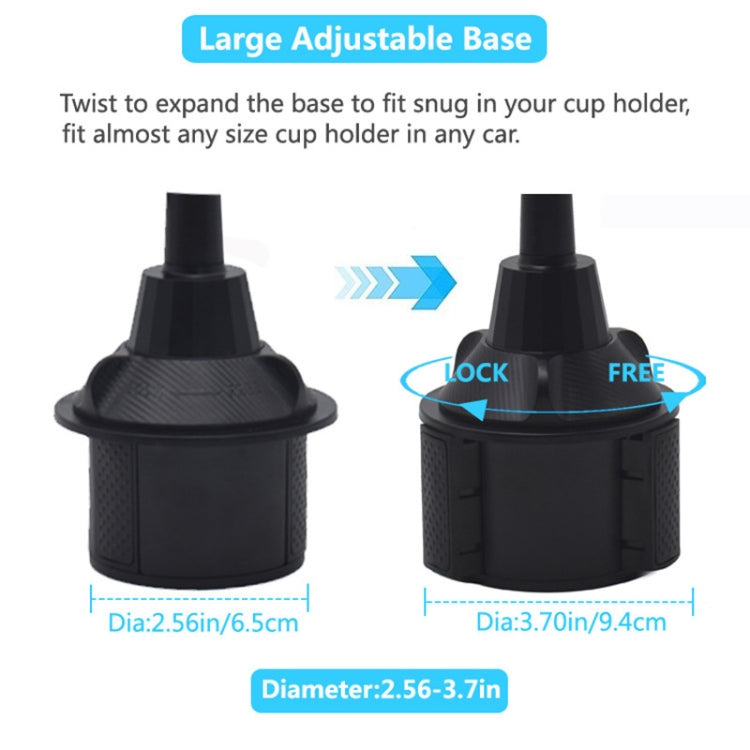 X033 360 Degree Car Phone Mount Adjustable Gooseneck Cup Holder, X033