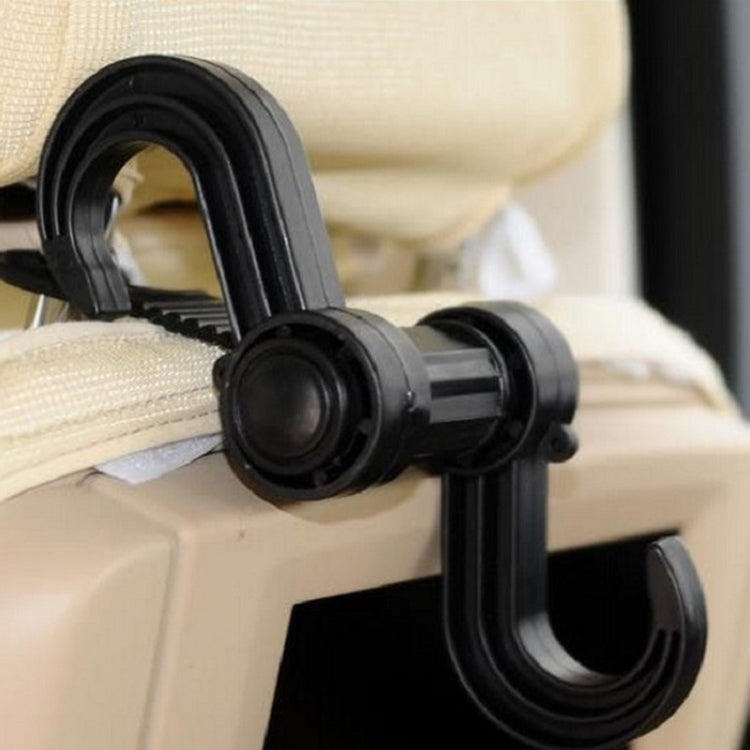 Versatile Black Car Seat Headrest Hook for Organised Groceries
