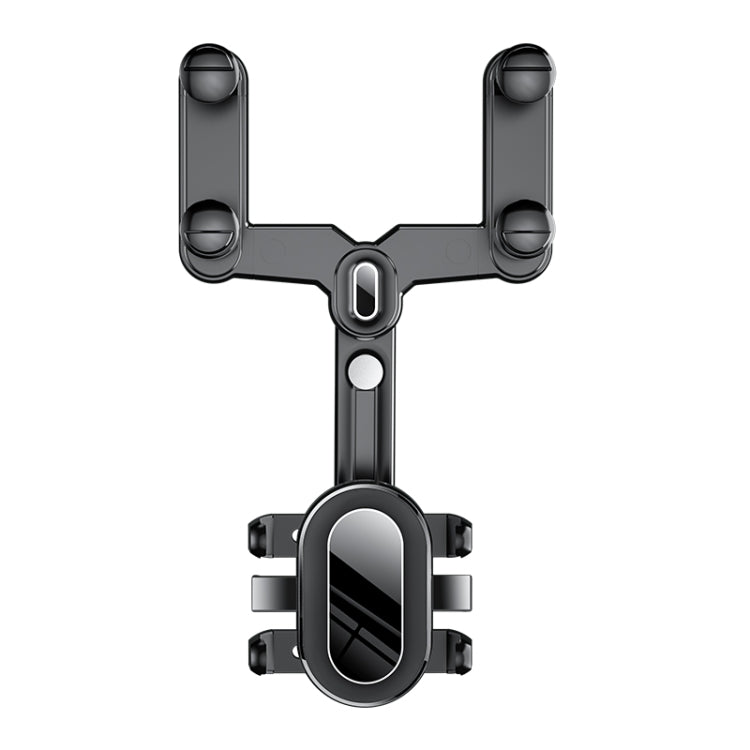 Versatile 360° Rotating Car Rearview Mirror Mobile Phone Mount - Foldable & Adjustable