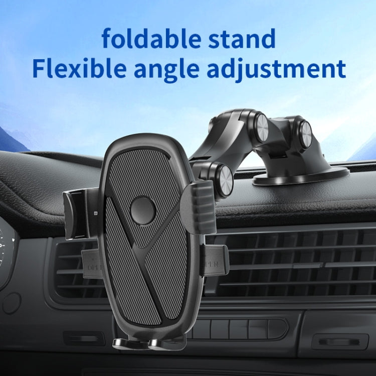 XZ3+JZ3 Shockproof Suction Cup Car Phone Holder for GPS Navigation - Versatile and Secure Mount