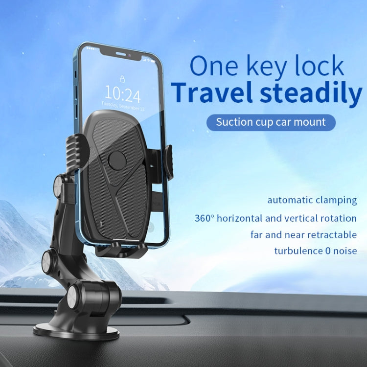 XZ3+JZ3 Shockproof Suction Cup Car Phone Holder for GPS Navigation - Versatile and Secure Mount