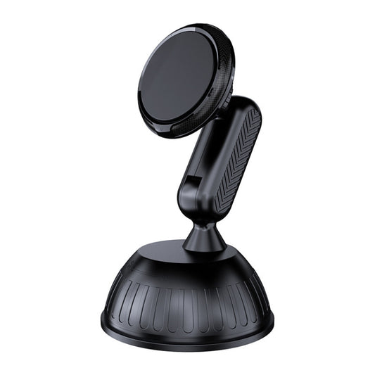 360-Degree Rotating Magnetic Car Phone Holder for Dashboard and Windshield - Black