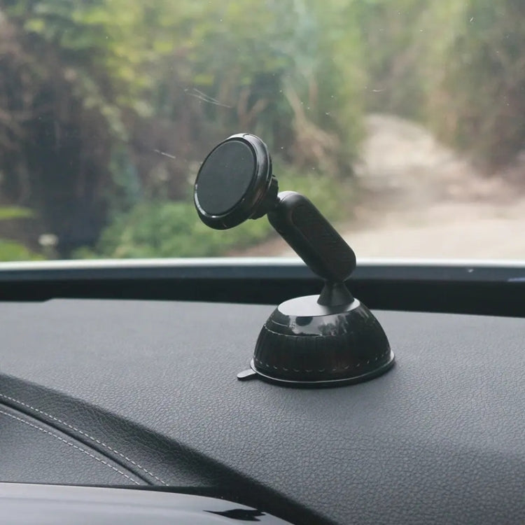 360-Degree Rotating Magnetic Car Phone Holder for Dashboard and Windshield - Black