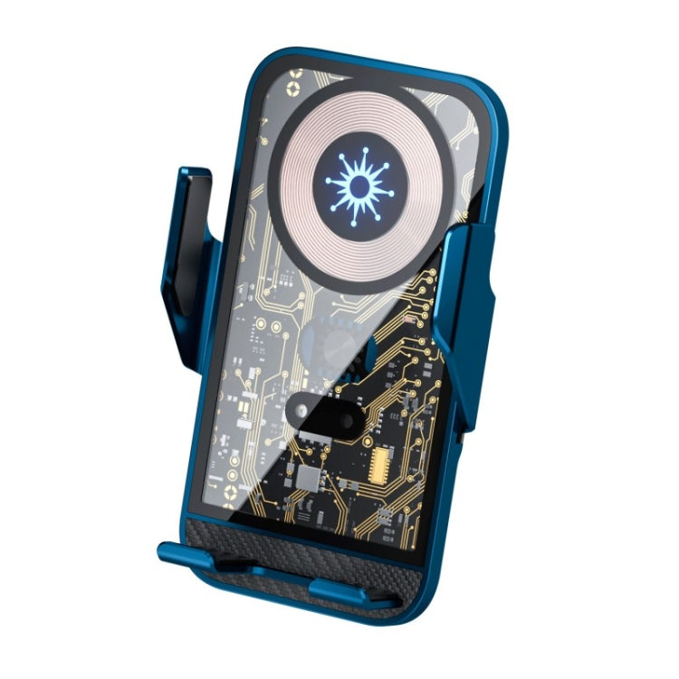 C10 Car Navigation Infrared Sensor Transparent Wireless Charger 15W Fast Charger Phone Stand