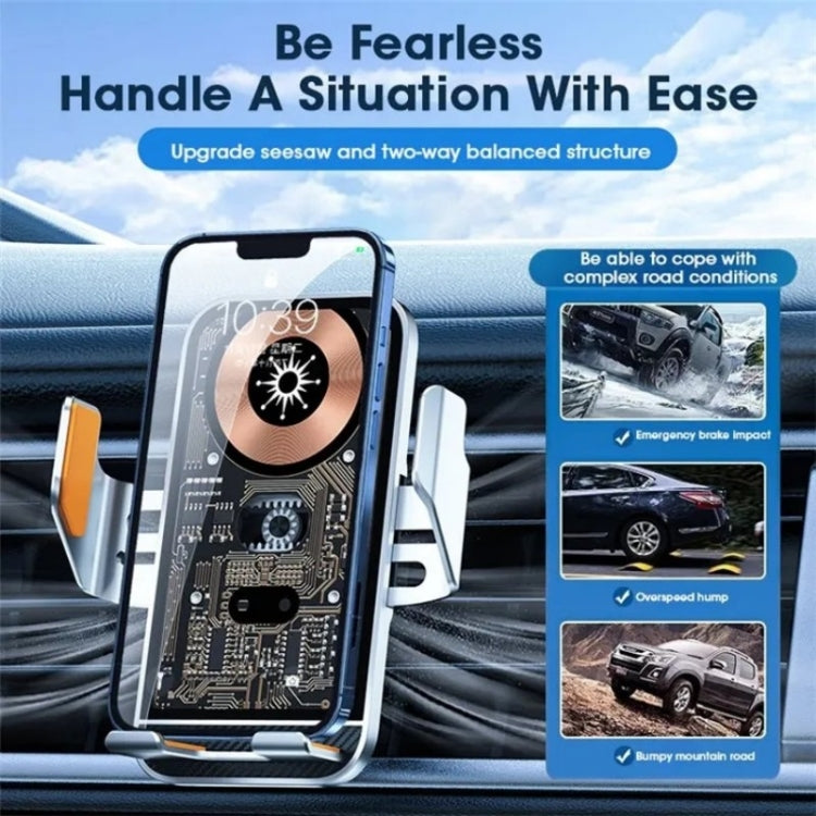 C10 Car Navigation Infrared Sensor Transparent Wireless Charger 15W Fast Charger Phone Stand