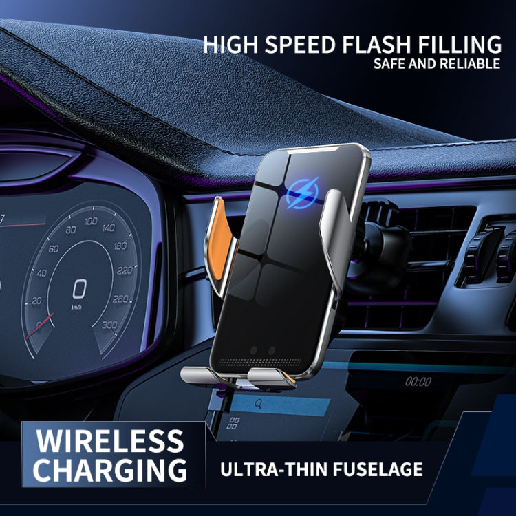 C9 Infrared Auto-Clamping Wireless Car Charger & Phone Holder with 360° Rotation