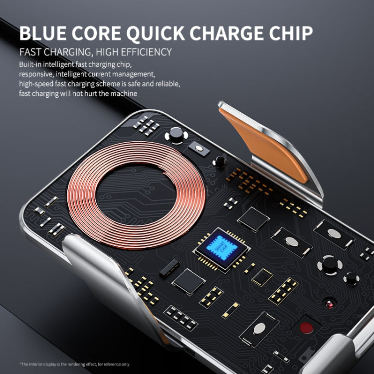 C9 Infrared Auto-Clamping Wireless Car Charger & Phone Holder with 360° Rotation