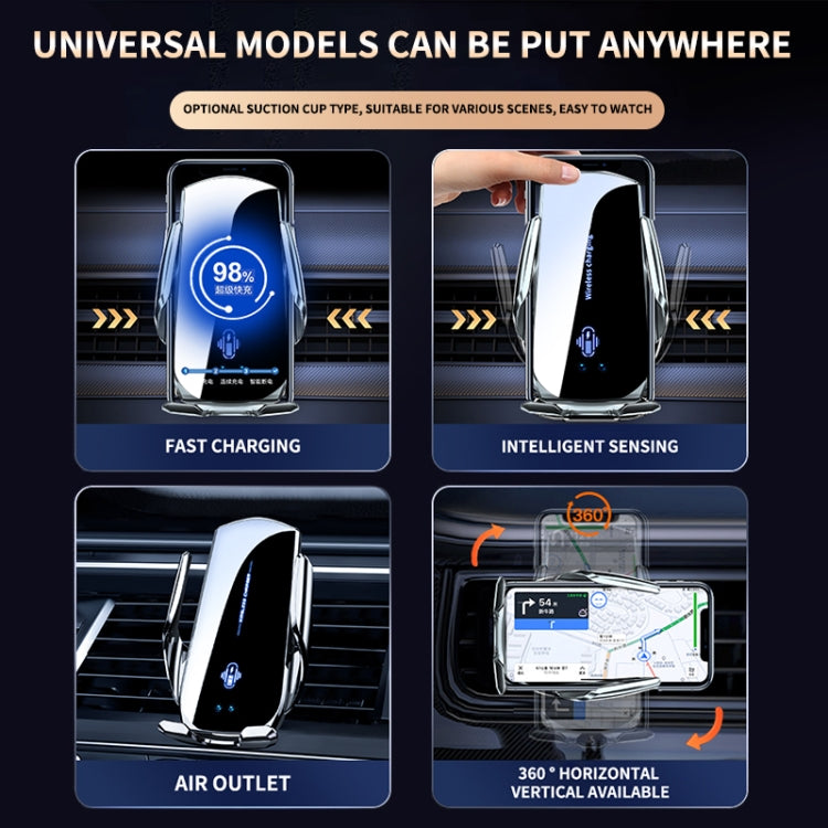 Magnetic 360° Rotary Wireless Car Charger & Phone Holder