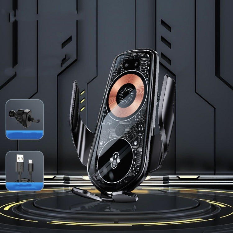 Magnetic Wireless Car Charger with Automatic Phone Clamping and Universal Vent Mount