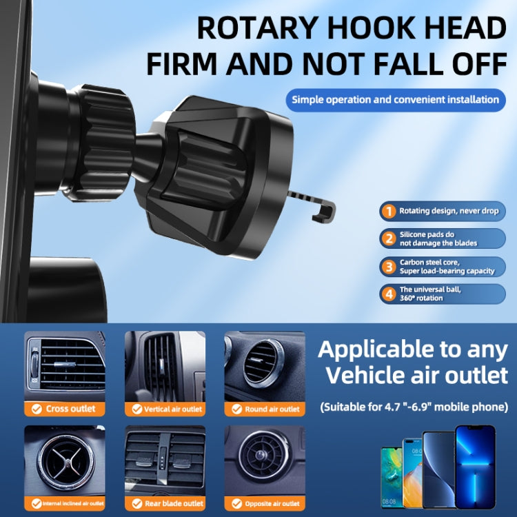 Magnetic Wireless Car Charger with Automatic Phone Clamping and Universal Vent Mount