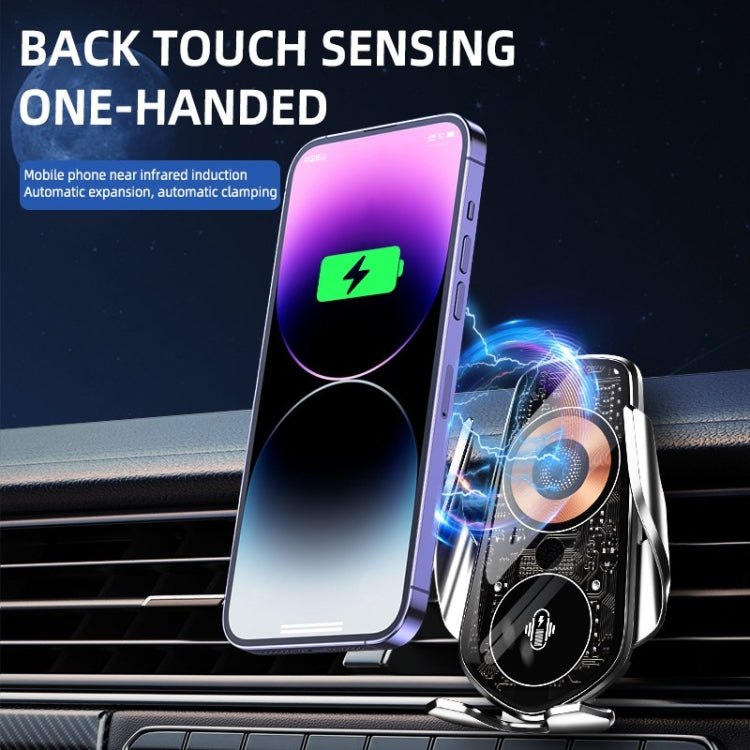 Magnetic Wireless Car Charger with Automatic Phone Clamping and Universal Vent Mount