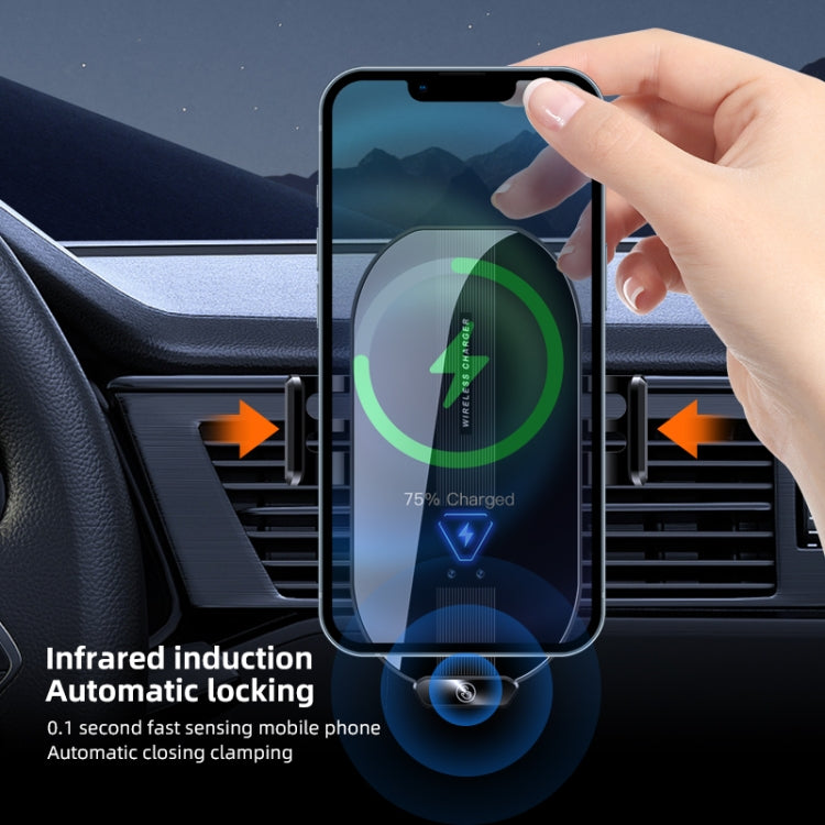 Ultra-Fast 15W Magnetic Wireless Car Charger with Auto-Sensitive Technology
