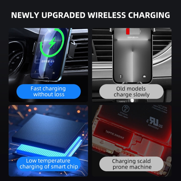 Ultra-Fast 15W Magnetic Wireless Car Charger with Auto-Sensitive Technology