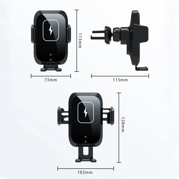 X11 Smart Touch Wireless Car Charger with Automatic Clamps and Fast Charging – 15W Three-Axis Linkage Design