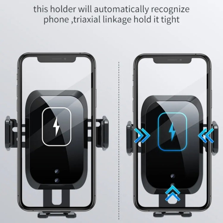 X11 Smart Touch Wireless Car Charger with Automatic Clamps and Fast Charging – 15W Three-Axis Linkage Design
