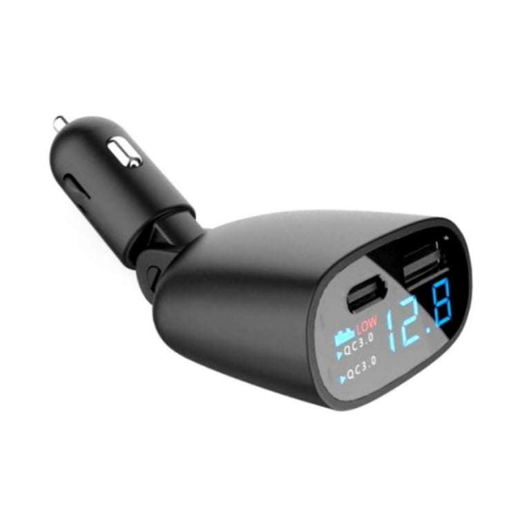 TR-83 QC3.0 + Type-C PD18W Super Fast Charger Adapter With LED Voltage Display, TR-83