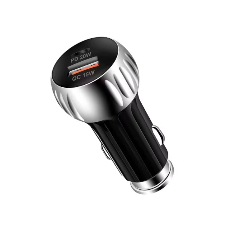 YSY-310PD 38W PD20W USB-C + QC3.0 18W USB Dual Port Fast Car Charger, YSY-310PD Black, YSY-310PD White