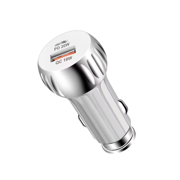 YSY-310PD 38W PD20W USB-C + QC3.0 18W USB Dual Port Fast Car Charger, YSY-310PD Black, YSY-310PD White